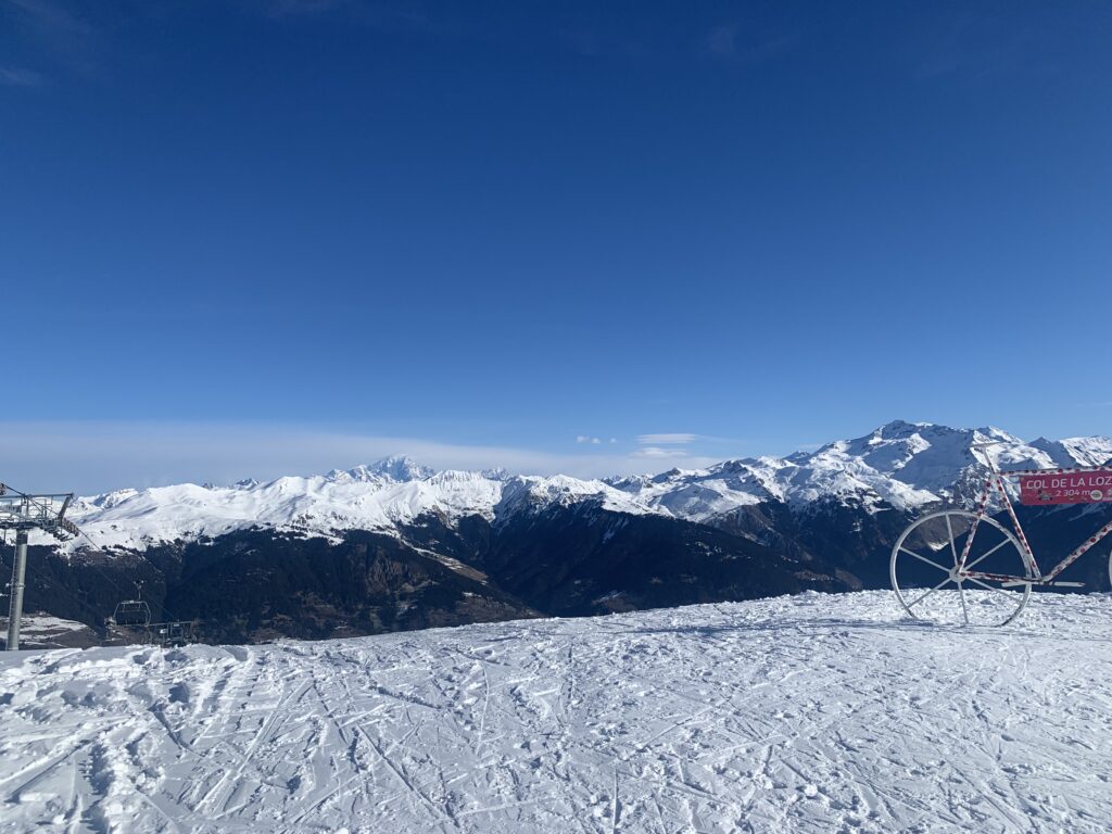 Vue sur le Mont Blanc depuis Courchevel